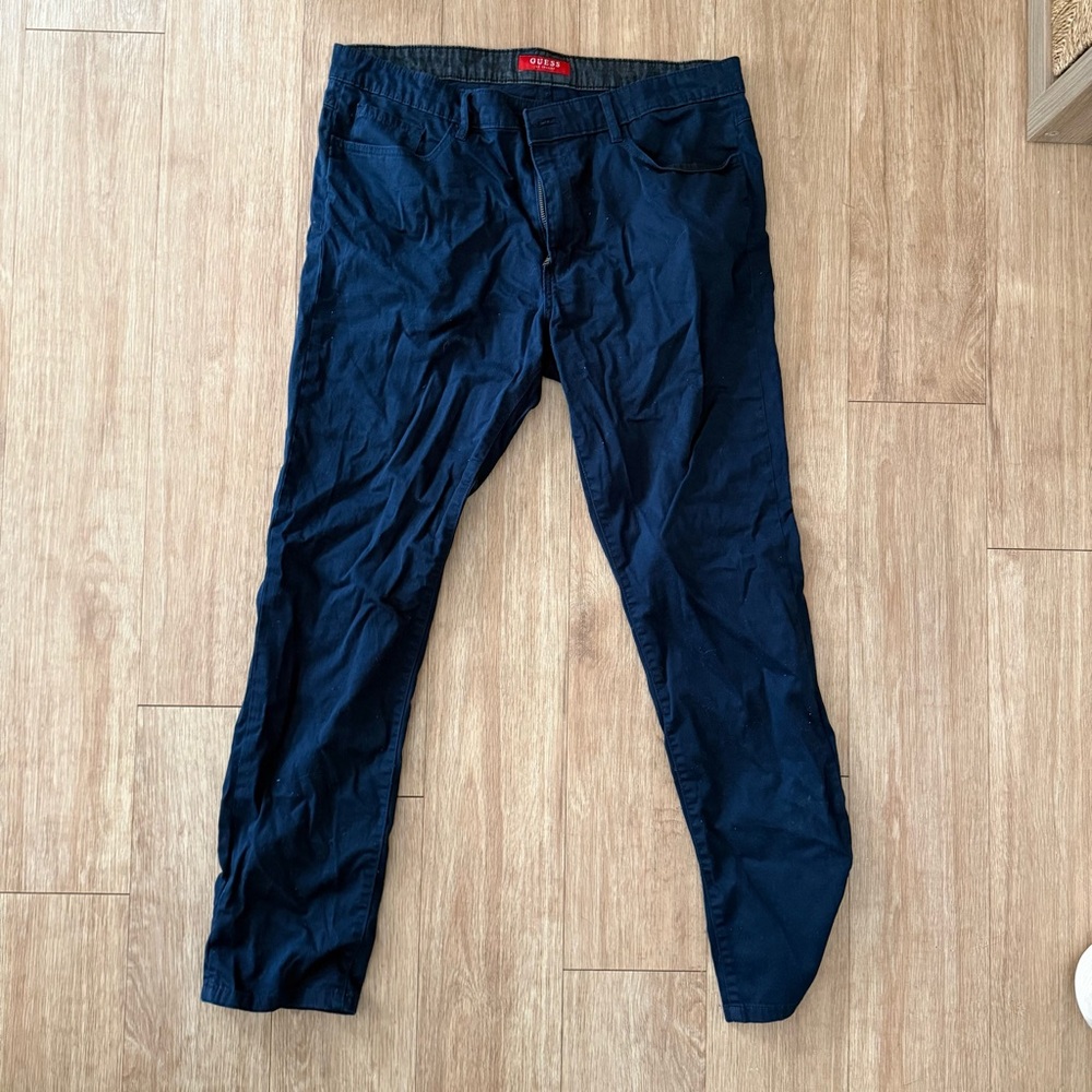 Guess Men's Dark Blue Chinos